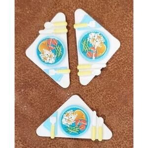 1996 Fisher Price Loving Family Dollhouse RV CAMPER TRIANGLE FOOD TRAYS LOT 3